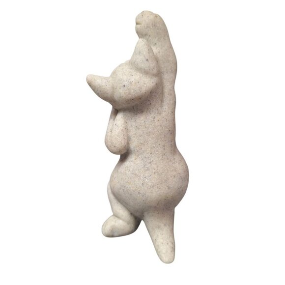 Quarry Critters Caz 2001 Cat Figurine Resin Stone Wave Grin Smile Kitty Vintage - Picture 4 of 10